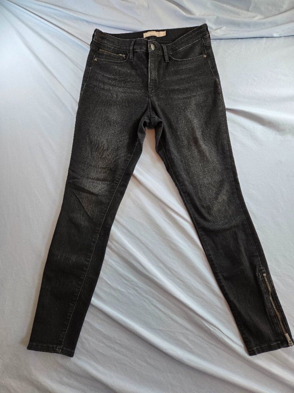 Athleta Sculptek Women's Size 8 Black Pants Zippered Ankles Stretch Style